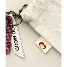 퀼트스타 레드 하트 곰돌이 베어 양면 끼워라벨, 4개