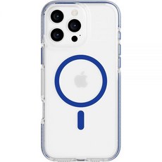 Tech21 EvoCrystal 아이폰 16 프로 맥스용 MagSafe와 호환 - 충격 보호 케이스 15x 군사 표준 테스트 - 블랙, 블루, 1개