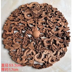 香樟木 九龍戲珠 仿古木雕, 如圖所示, 1個