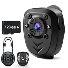 mini 미니 Body Camera Video Recorder Builtin 128GB Card with Night Vision IR Loop Record HD 1080P 6