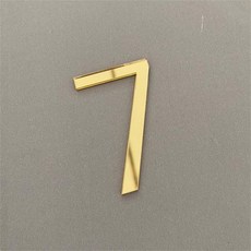 3D 숫자 문짝 태그 스티커 도금 플레이트 주소 광택 번호 호텔 하우스 사인 서랍 게이트, gold 7