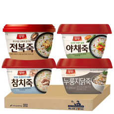 [블루존] 동원 양반 용기죽 4개입 A세트 (참치죽+전복죽+야채죽+누룽지닭죽)