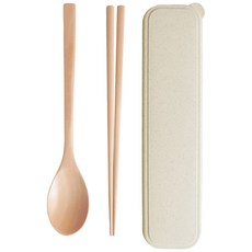 木製湯匙筷子盒, 荷木長勺筷子組, 1套