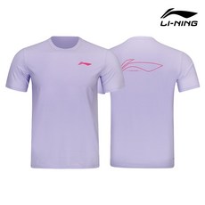 리닝 티셔츠 AHSW425-4 퍼플 남녀공용 반팔 배드민턴 상의 오남스포츠