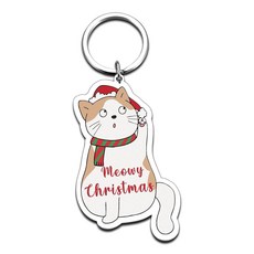 고양이 크리스마스 장식 여성을 위한 엄마 선물 아빠 선물 액세서리 애호가를 멋진 애호가 상품 Meowy 실버 111334