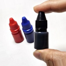 도장 잉크 3색 5ml, 1개, 레드