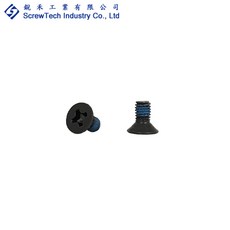 【銳禾】工廠直營 M3x6 沉頭/皿頭 十字槽 機械牙 鍍黑鋅 100入 防鬆螺絲, 1個