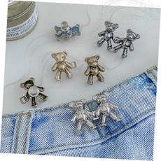 바지허리조절곰돌이클립 청바지 허리 늘리기 조정 데님 팬츠 사이즈 조절 악세사리, 1개, 블랙