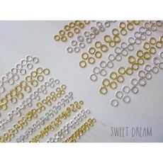 美甲飾品 鏤空圓圈鉚釘 金屬片 圈圈鏤空片 美甲圓貼片 鏤空圓型鉚釘 指甲圈圈, 1個, 4mm麻花壓紋,金色【100顆入】