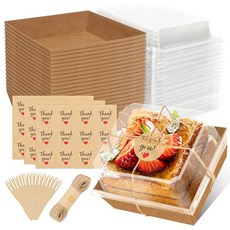 ZYFOTZUN 54 패키지 뚜껑이 있는 작은 가능한 상자 샤커트리 미니 포장 종이 일회, Charcuterie Boxes 24 Pack
