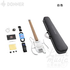DONNER HUSH X PRO 靜音電吉他 立恩樂器, 1個, 白色