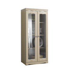 엣지퍼니처 코델 채움 유리 장식장, 아카시아