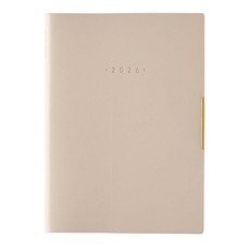 2026年記事本 簡約設計方便攜帶 高品質紙張提升效率 自用送禮皆宜, 米色, 1個