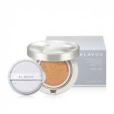 KLAVUU 어반 펄세이션 하이 커버리지 텐션 쿠션 EX 리필 세트 (본품리필), 21호 라이트베이지