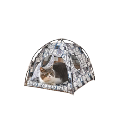 펫포레 반려동물텐트 반려동물하우스 고양이텐트 고양이집, 1개, 흑백