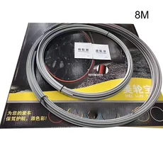 호환 휠 림 프로텍터 장식 스트립 충돌 방지 링 이중 레이어 보호 범용 타이어 8M, [01] Gray