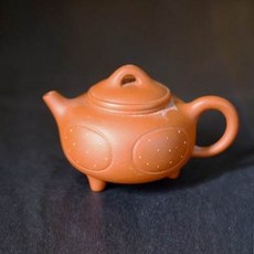 陶製小茶壺, 一廠早期紫砂宜興原礦紅泥紫砂壺 一廠老壺老紫砂金砂三足壺180cc1入 -, 1個, 180L
