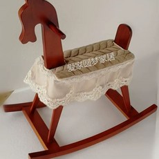 원목 흔들목마 조카선물 시소 A 어린이집 유니콘 의자, 1개, F. 갈색 꽃 장식