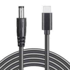 ARTILITES 30CM 5V 지원 스타링크 노트북 20V DC 접이식 수컷 소형 전원 12V 태양광 코드 타입 어댑터 5X2 1MM 케이블 USB 커넥터 미니 시리즈용, USB C to 5.5x2.1mm 1.5m Cable