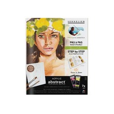 Sennelier abstract 壓克力顏料 人像畫繪畫套裝 (附畫布、畫筆、教學), 21.1ml, 7個