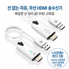 무선 HDMI 송수신기 세트 노트북 TV 빔프로젝터 미러링 동글 FHD 5.8GHz, 1세트, LZ-HDWL-30
