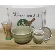 百本立 日式抹茶套裝 茶筅 茶碗 工具組, 翠綠色, 1個