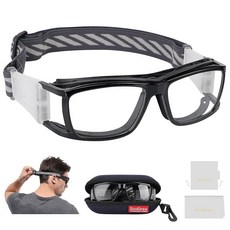 남자용 수그리 스포츠 안경 여자 농구 축구 고글 안개 충격 방지 충돌 웨어러블, 1 Bla Frame Bla Nose Pads, 1개