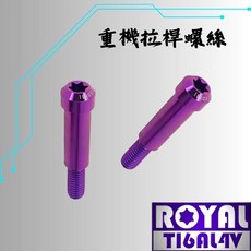 ROYAL 鈦合金 M6*36B 錐形重機拉桿螺絲, 1個