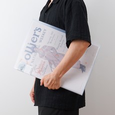 A3 파일 포스터 클리어 영화 보관 미술 방탄굿즈 브로마이드 대형 반투명, 30매, 화이트, 1개