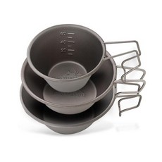 AMG 티타늄 시에라컵 신형 티탄 초경량 백패킹 캠핑용 정품케이스포함, 고정형 손잡이 80ml(정품케이스 포함), 1개