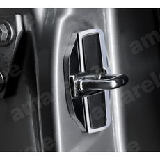 자동차 차량 튜닝 용품 교체 부품 TRD 문짝 잠금 버클 업그레이드된 스태빌라이저 보호대 래치 렉서스 도요타용 스토퍼 소음 공간 제거, 01 SilverBlack, 1) SilverBlack