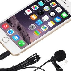 옷깃 클립 핀 마이크 스마트폰 연결 녹음 강의 방송 인터뷰 유튜브 영상 촬영, 휴대용마이크
