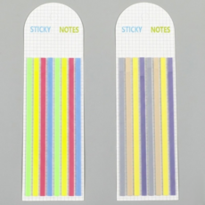 블룸데이 멀티 컬러 반투명 플래그 롱 인덱스 스티커 (형광블루+보라컬러), 1세트, 2개입