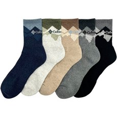 컬럼비아 남성 등산 양말 5족 아웃도어 양말, 무늬패턴, 1세트