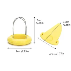분리형 키위 필러 과일 스테인레스 스틸 샐러드 요리 도구 레몬 주방 및 액세서리 1PC, 01 Yellow