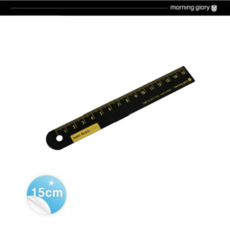 모닝글로리 스틸자 15cm, 1개, 블랙