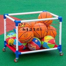 공 정리함 키즈카페 정리 수납 유치원 이동 바구니 볼, 1개, 고급형 단층 화이트 블루 연결기