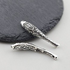 비즈톡 [SVP-06-41]순은펜던트 실버925 연꽃물고기 39mm (내경1.5mm) 염주팔찌재료