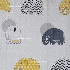E元堂 幼稚園午睡墊 防滑膠點底 可水洗 特殊織法, 1個, 迷彩大象,約120x70x0.5CM, 迷彩大象