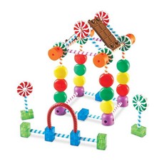 유치원 막대사탕 과자집 만들기 블럭끼우기 5살 장난감 게임 조카 상상력 아동 놀이감, 1개