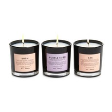 Boy Smells〈三入組〉經典香氛蠟燭 大麻花Kush 時間灰燼Ash 雪松森林Cedar Stack, 1個, 【B款】大麻花、紫羅蘭大麻花、紐約下東區, 約85克 (3oz), 大麻花Kush、時間灰燼Ash、雪松森林Cedar Stack