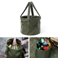 불기둥 캠핑 접이식 방수 바구니 10L 카키 캠핑수납, 카키색