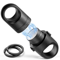 FEGVE 마그네틱 퀵 릴리즈 키체인 - 발렛 및 EDC 사용을 위한 안전한 잠금 장치가 있는 한 손 탈착식 자석 커넥터, 블랙 1팩+티 링(ti 합금)