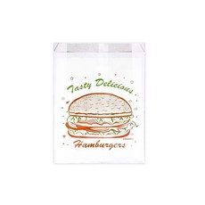 好包裝 台灣製 防油紙袋 漢堡袋 300入, 300個, 100個裝