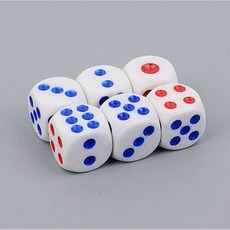 주사위게임 게임주사위 매끄러운 육면체 6P X10개 숫자 보드 놀이