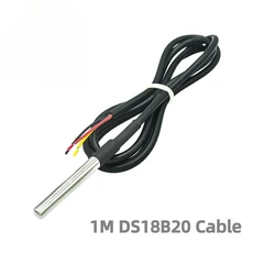 DS18B20 온도 센서 모듈 키트 방수 1M 디지털 케이블 Arduino 용 스테인레스 스틸 프로브 터미널 어댑터, 04 1M Cable