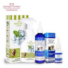 GBPH好寶貝 寵物護理保養清潔組 (汪汪專用) – 蟲蟲剋星耳道滴劑、植萃潔耳液、All in one除臭噴霧，全方位清潔呵護, 1個, 薄荷檸檬