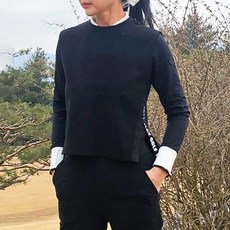 그레힙 여성 골프 조끼 기능성 스판 옆 레터링 트임 포인트 베스트