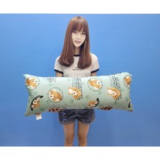 卡通長枕 抬腿枕, 3尺長枕-綠色米格魯(超取限2個)