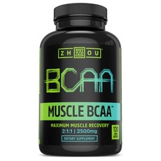 ZHOU NUTRITION 肌肉 BCAA 2:1:1 2500mg 素食膠囊, 120 件, 1個